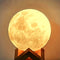 8Cm Moon Lamp LED Night Light Battery Powered with Stand Starry Lamp Bedroom Decor Night Lights Kids Gift Moon Lamp