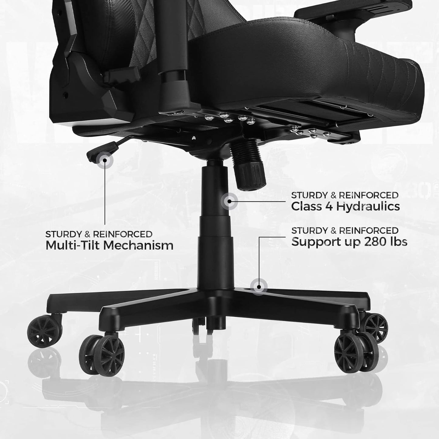 & Call of Dutyⓡ Gaming Chair,Gamer Chair Ergonomic PC E-Sports Chairs with Memory Foam Headrest and Lumbar Pillow Support 4D Adjustable Armrest Video Game Chairs for Adults,Black